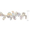 EVERLY JEWELRY | Sterling Silver 18mm Cultures Keshi Pearl Necklace, 17inc - 2 of 4