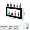 48" Square LED Acrylic Wine Display - 2-Tier Wall Mounted with Bluetooth/Remote Control, 16 Static Colors & 1-8H Timer - for Home Bars/Commercial Use - 3 of 4