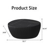 NicBex Modern Goose Eggs Shape Coffee Table with Marble Top & Leather Side,Fashionable Tea table Center Table for Living Room,Bedroom - 4 of 4