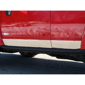 QAA is Compatible with 2006-2009 Hummer H3 4 Piece Stainless Rocker Panel Trim, Lower Kit, 5.5" Width HV46301 - 1 of 4