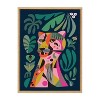 Kate & Laurel All Things Decor 18"x24" Sylvie Leopard Wall Art by Rachel Lee Natural: Mid-Century Modern, Framed Canvas, Animal Theme - 2 of 4