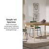 59" Mid-Century Modern Wood Tapered Legs Rectangle Dining Table - Saracina Home - 3 of 4