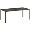 Garden Dining Table Brown 74.8" x 35.4" x 29.5" Poly rattan - 2 of 4