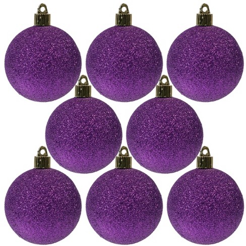 20ct. 3 Purple Shatterproof Christmas Ornaments