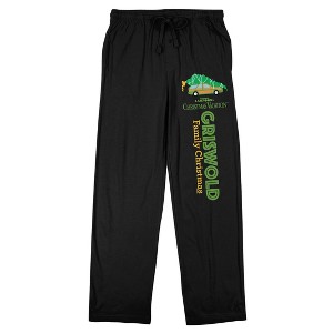 National Lampoon's Christmas Vacation Griswold Family Christmas Men's Black Sleep Pajama Pants - 1 of 4