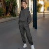 Dalix Butterfly Embroidery Sweatsuit Set Hoodie Jogger Soft Fleece Relaxed Fit Lounge Womens - 3 of 4