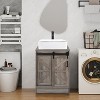 ELECWISH Bathroom Vanity, 24 Inch Barn Door Farmhouse Style Bathroom Vanity, Sliding Door Small Bathroom Vanity Set - 2 of 4