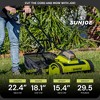 Sun Joe Cordless Push Reel Lawn Mower, 15 Inch 4 Ah Yard Trimmer with Grass Collection Bag, Adjustable Height, and 5 Steel Blades, Charger, Green - 2 of 4