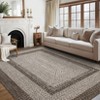 Bedroom Washable Area Rug Dining Room Throw Carpet with Non Slip Rubber Backing - 2 of 4