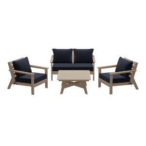 WestinTrends Avalon Outdoor 5-Piece Modular Sectional Patio Furniture Sofa Set - 1 of 4