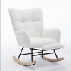 NicBex Nursery Rocking Chair,Upholstered Glider Accent Chair Armchair with Pocket for Living Room,Bedroom,Nursery - 2 of 4