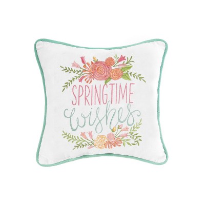 C&F Home Spring Time Wishes Embroidered Pillow