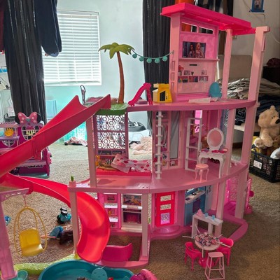 Barbie Dreamhouse Pool Party Doll House With 75 Pc 3 Story Slide Adult Assembly Fits 12 Inch Dolls Target