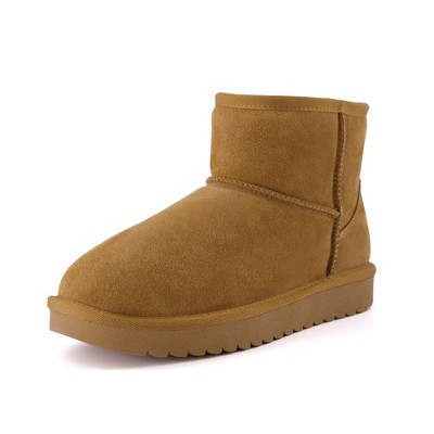 CUSHIONAIRE Women's Hipster Pull-On Ankle Boots with Memory Foam - Comfortable Winter Footwear, Slip-On Suede Booties, Durable Sole