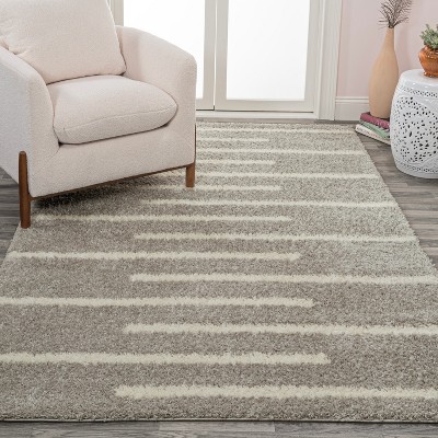 Alaro Berber Stripe Shag Indoor Area Rug - JONATHAN Y