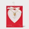 14K Gold Dipped Cubic Zirconia Bow and Heart Pendant Necklace - A New Day™ Gold - 3 of 4