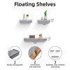 AZL1 Life Concept Bookshelf Floating Wall Shelf Wall Mounted Wood Shelves Hanging Wall Decor Home Room Coffee Shop, Gray, 23.62"*5.91"*1.57" - 3 of 4