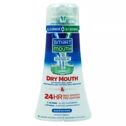SmartMouth Dry Mouth Mouthwash Re-hydrating Oral Rinse for Dry Mouth and Bad Breath - Mint Flavor - 16 fl oz