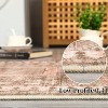 Vintage Washable Rug, Distressed Floral Low Pile Non-Slip Soft Accent Carpet for Living Room, Bedroom, Nursery, Entryway - 4 of 4