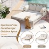 Whisen Outdoor Daybed, Patio Daybed with Four Pillows, Wooden Outdoor Bed with Curved Armrests - 4 of 4