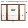 Excello Global Products 40" x 60" Wooden Wall Mounted Folding Whiteboard (Brown) - 4 of 4