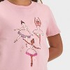 Toddler Girls' Short Sleeve Ballerinas Graphic T-Shirt - Cat & Jack™ Dusty Pink - 2 of 4