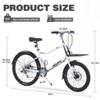 Aukfa 26 Inch Bike with Cargo Aluminum Frame Big Rear Wheel and Small Front Wheel 7 Speed Hybrid Comfort Bike - 3 of 4