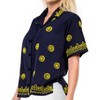 LA LEELA Women's Casual Hawaiian Blouse Shirt Solid Blouses Button Down Short Sleeve Dress Tops Tee Shirts Tank Top Women - 3 of 3