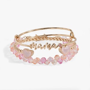 Alex and Ani Mama Pink Beaded Bangle Set of 3 - 1 of 2