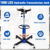 Acekool 1100 lbs Transmission Jack, 2-Stage Hydraulic Telescopic Adjustable Jack Stand 34"-68" with Foot Pedal, 360° Swivel Wheels, Brakes, Blue - 4 of 4