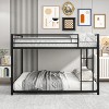 Bunk Bed with Trundle Metal Bunkbeds with Ladder and Full-Length Guardrail - 4 of 4