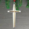 Nambé Cross Ornament – Two-Tone Holiday Decoration Symbolizing Faith and Hope, Elegant Angled Christmas Tree Hanging Accent, 2.5" L - 2 of 3