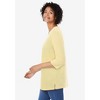 Woman Within Women's Plus Size Perfect Three-Quarter Sleeve V-Neck Tunic - image 4 of 4