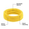 Unique Bargains Stretchy Cotton Blend Sweat Absorbing Sport Headband Wristband Yellow 3 pcs - 3 of 4