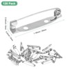 Unique Bargains Durable Multipurpose Iron Badge Brooch Pin Backs Safety Clasp 120 Pcs - 3 of 4