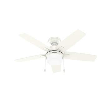 44" Anisten Ceiling Fan with Light Kit and Pull Chain (Includes LED Light Bulb) - Hunter Fan