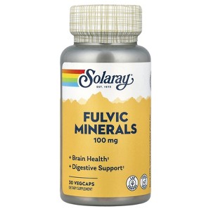 Solaray Fulvic Minerals, 100 mg, 30 VegCaps - 1 of 4