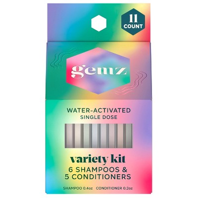 gemz Want it All Fresh Shampoo and Conditioner Set - Travel Size - 0.6oz/11pc