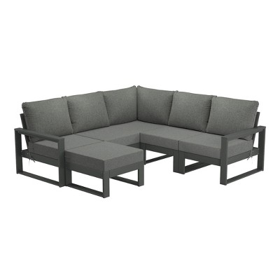 WestinTrends Montara 6-Piece Outdoor Patio Corner Sectional Sofa Conversation Set