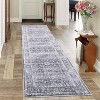 Vintage Floral Rug – Washable Low-Pile Non-Slip Non-Shedding Carpet,Stain-Resistant Foldable Floor Cover for Living Room,Nursery, Bedroom - 2 of 4