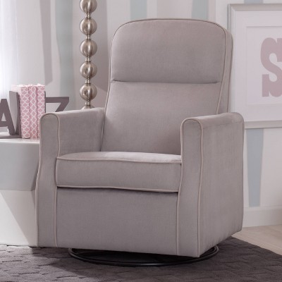 Dove Gray Petite Microfiber Nursery Glider Swivel Rocker