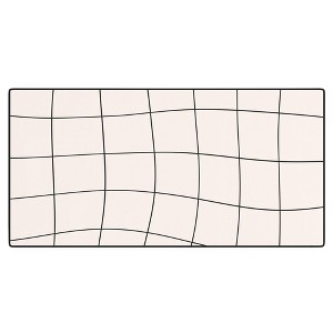 Cocoon Design Retro Warped Grid Black and White Desk Mat - 1 of 4
