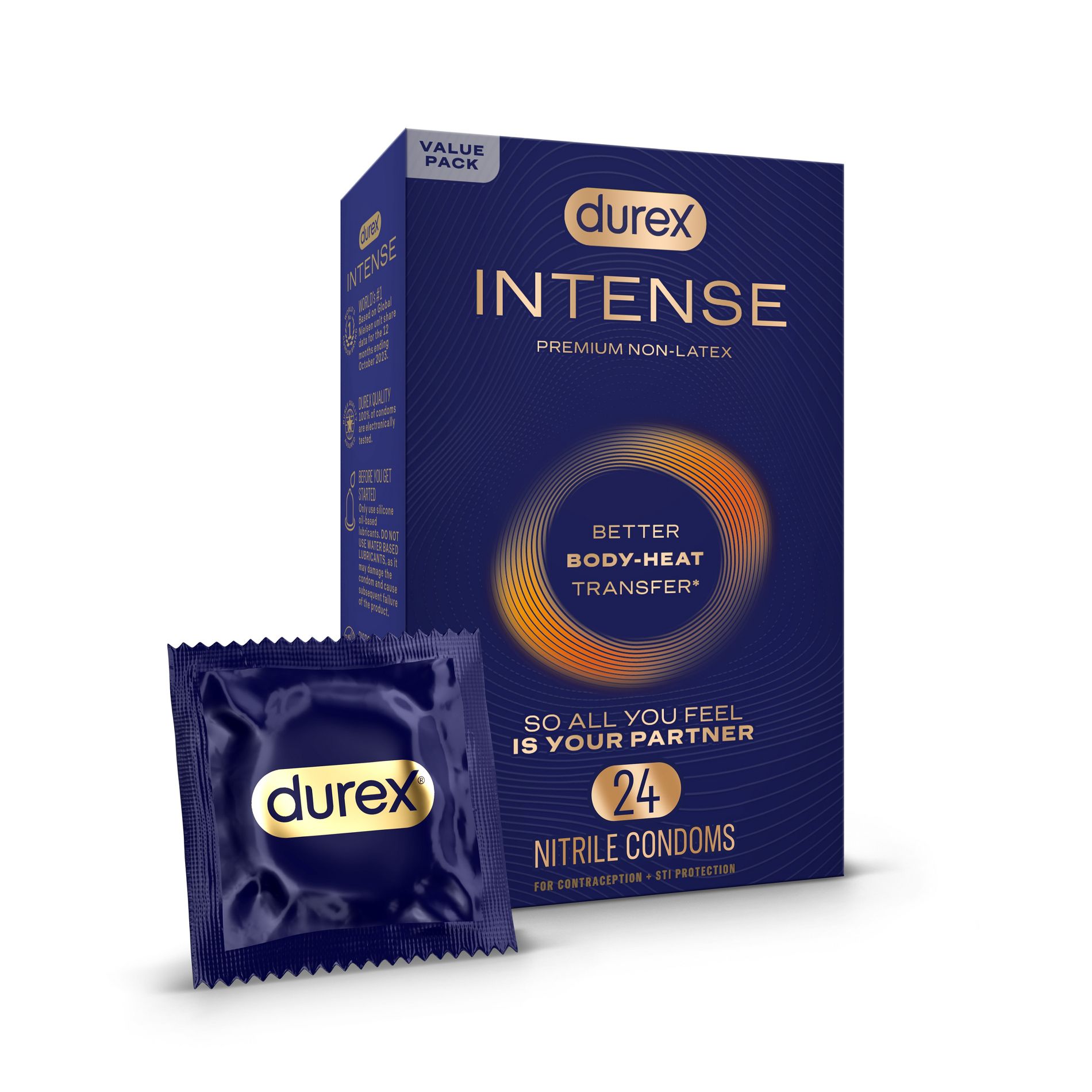 Durex Intense Premium Non-Latex Condoms - 24ct