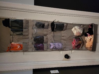 10 Shelf Hanging Shoe Storage Organizer Gray - Room Essentials™