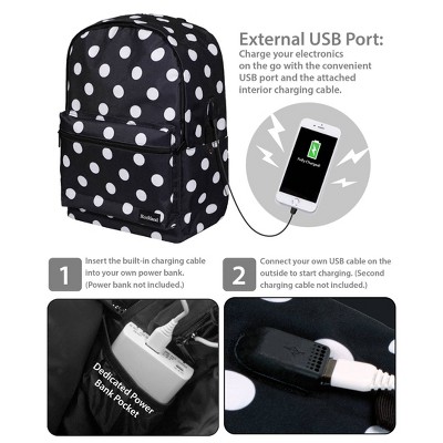 Рюкзаки Rockland Classic Laptop 17" Backpack - Black Dot — фото 7