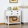 GlasFlength Kitchen Storage Accent Kitchen Cabinet Storage Cabinet Morden Sideboard Cabinet 4 Drawers for Dining Room, White, 31.5"*15.8"*31.5" - 2 of 4