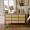 FUFU&GAGA Contemporary Horizontal Wooden Nine Drawers Dresser Storage Chest with Smooth for Bedroom Organization and Decor Enhancement - 2 of 4