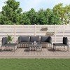 vidaXL Garden Lounge Set Anthracite Poly rattan, powder-coated steel, fabric - 2 of 4