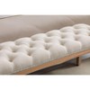 NicBex Modern 43.3" Bedroom Bench Wood Accent Stools with Button Tufted for Bedroom and Entryway - 3 of 4