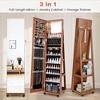 Tangkula 64" Jewelry Organizer Lockable Jewelry Cabinet Armoire w/ Mirror & LED Lights - 4 of 4